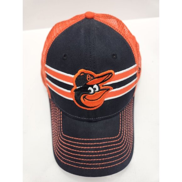 Baltimore Orioles Adult Snapback Hat New Era Orange Black Mesh Baseball Cap Mens - Picture 1 of 12